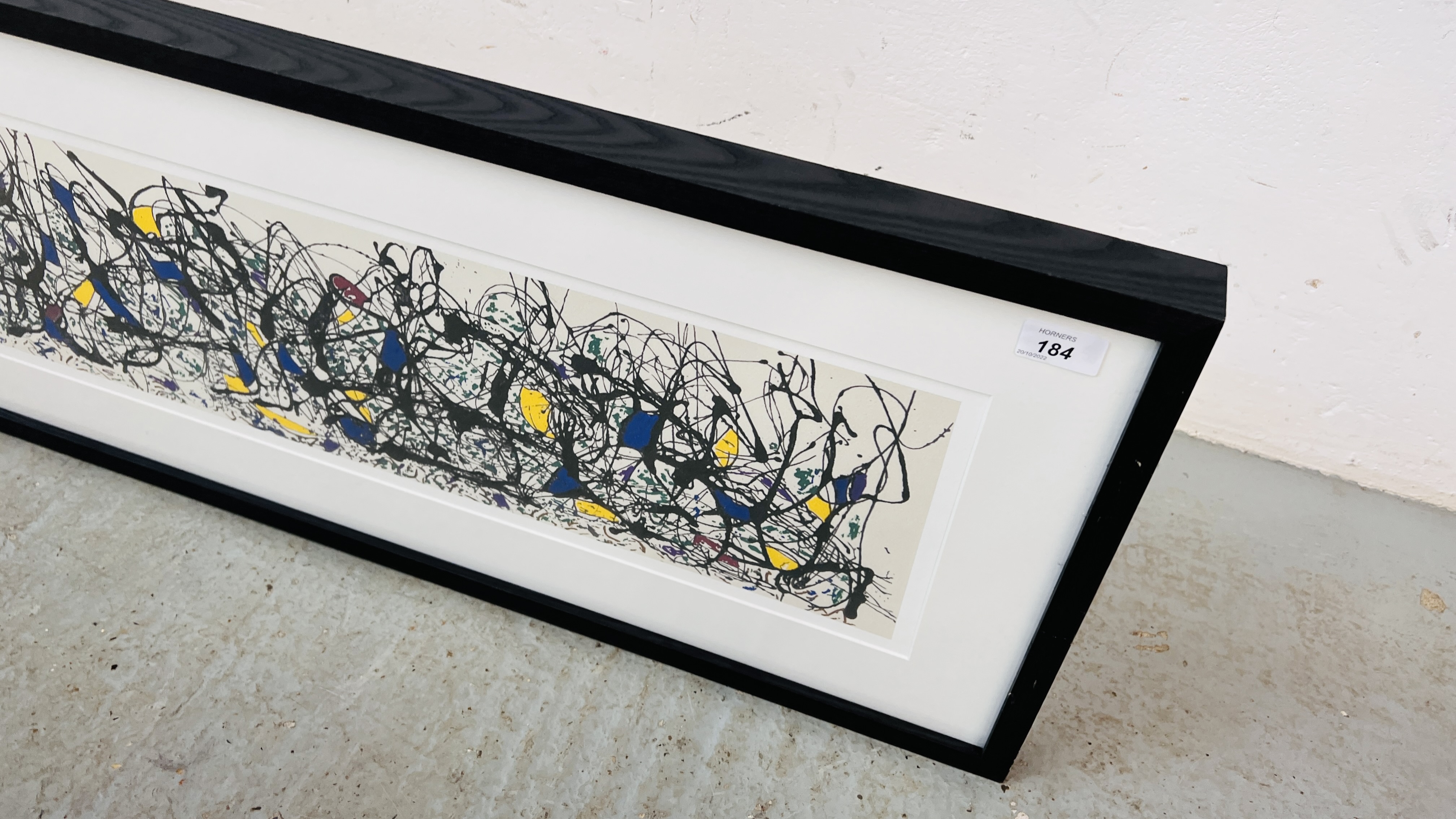 JOHN LEWIS JACKSON POLLOCK - SUMMERTIME FRAMED PRINT (FRAMED L 149CM X H 38.5CM). - Image 4 of 5