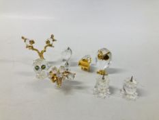 COLLECTION OF "SWAROVSKI" CRYSTAL ORNAMENTS