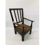 PERIOD HARD WOOD CHILD'S CHAIR