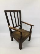 PERIOD HARD WOOD CHILD'S CHAIR