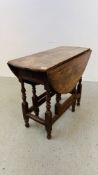 PERIOD OAK GATE LEG TABLE AND DRAWER