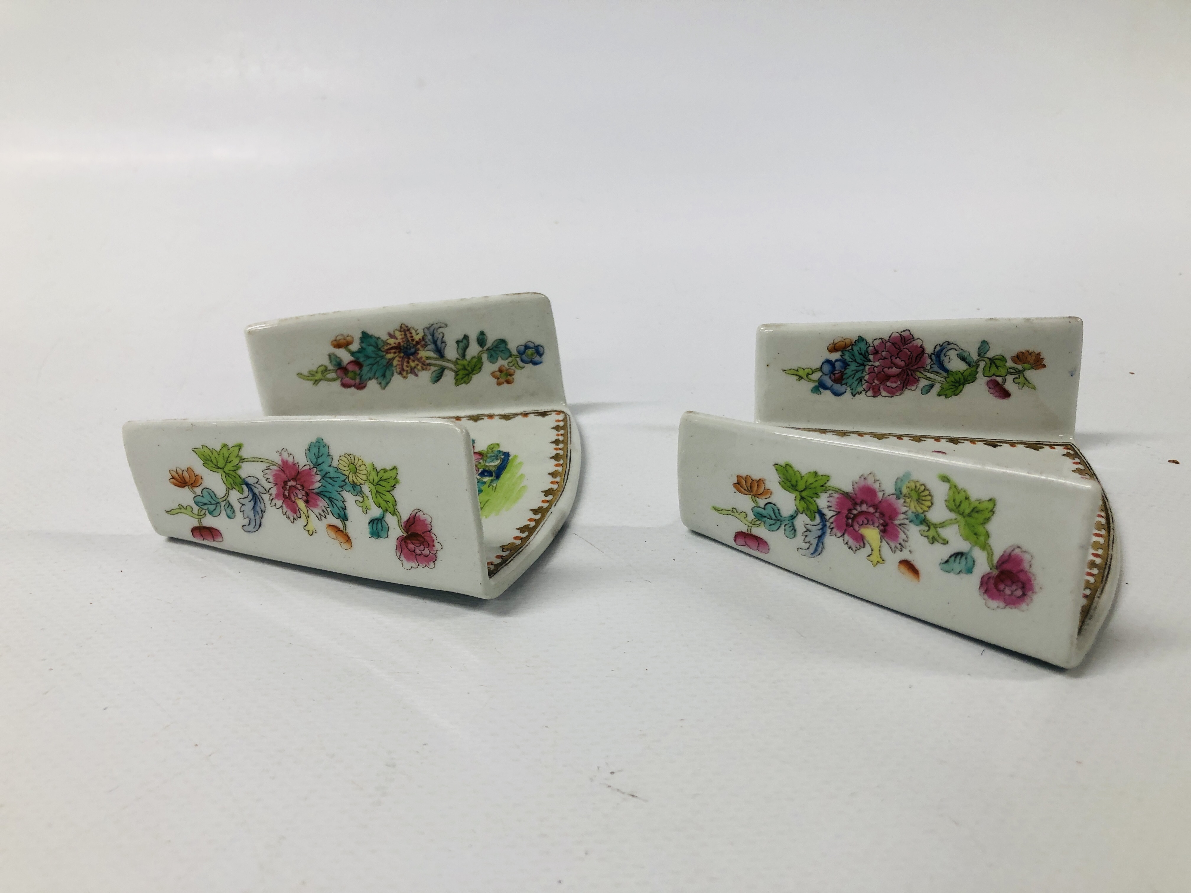 A RARE PAIR OF SPODE POLYCHROME ASPARAGUS SERVERS, - Image 5 of 6