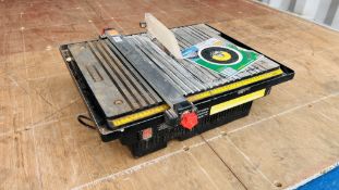 PLAS PLUGS MASTER TILER ELECTRIC TILE CUTTER AND SPARE CUTTING DISC - SOLD A SEEN