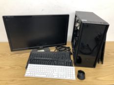 COOLER MASTER GS600 DESKTOP COMPUTER (HARDRIVE REMOVED) LOGI KEYBOARD AND MOUSE AND ASUS VE-278