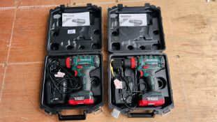 2 X PARKSIDE 16 VOLT LI-ION CORDLESS DRILLS,