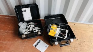 DEWALT DW625E HEAVY DUTY PLUNGE ROUTER AND GUIDES - SOLD AS SEEN