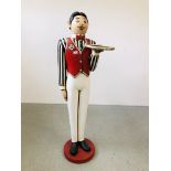 LIFE SIZE WAITER BY AW DESIGN, H 155CM.
