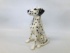 A BESWICK MODEL OF A SEATED FIRESIDE DALMATIAN HEIGHT 35CM.
