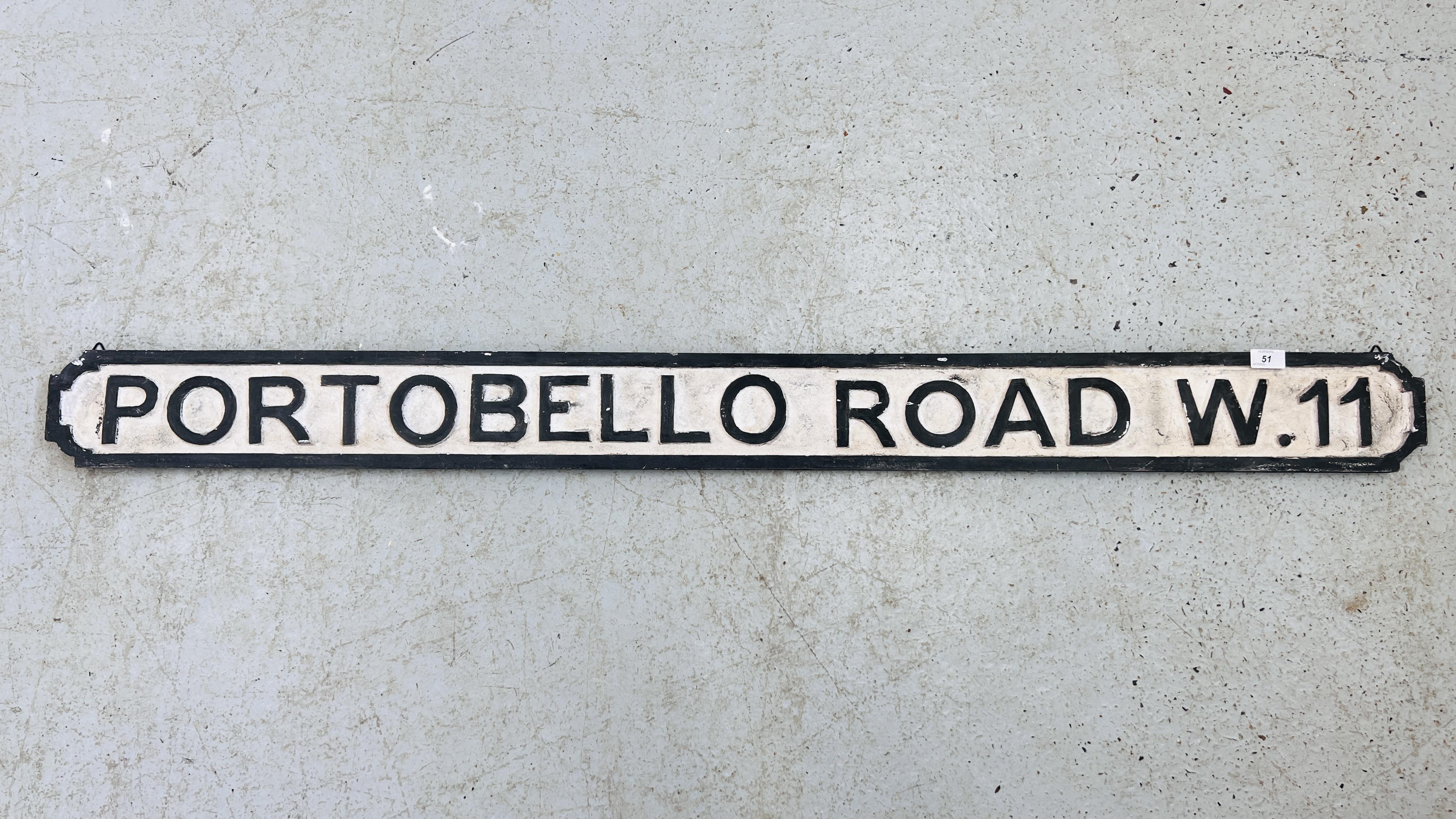 REPRODUCTION PORTOBELLO ROAD SIGN.