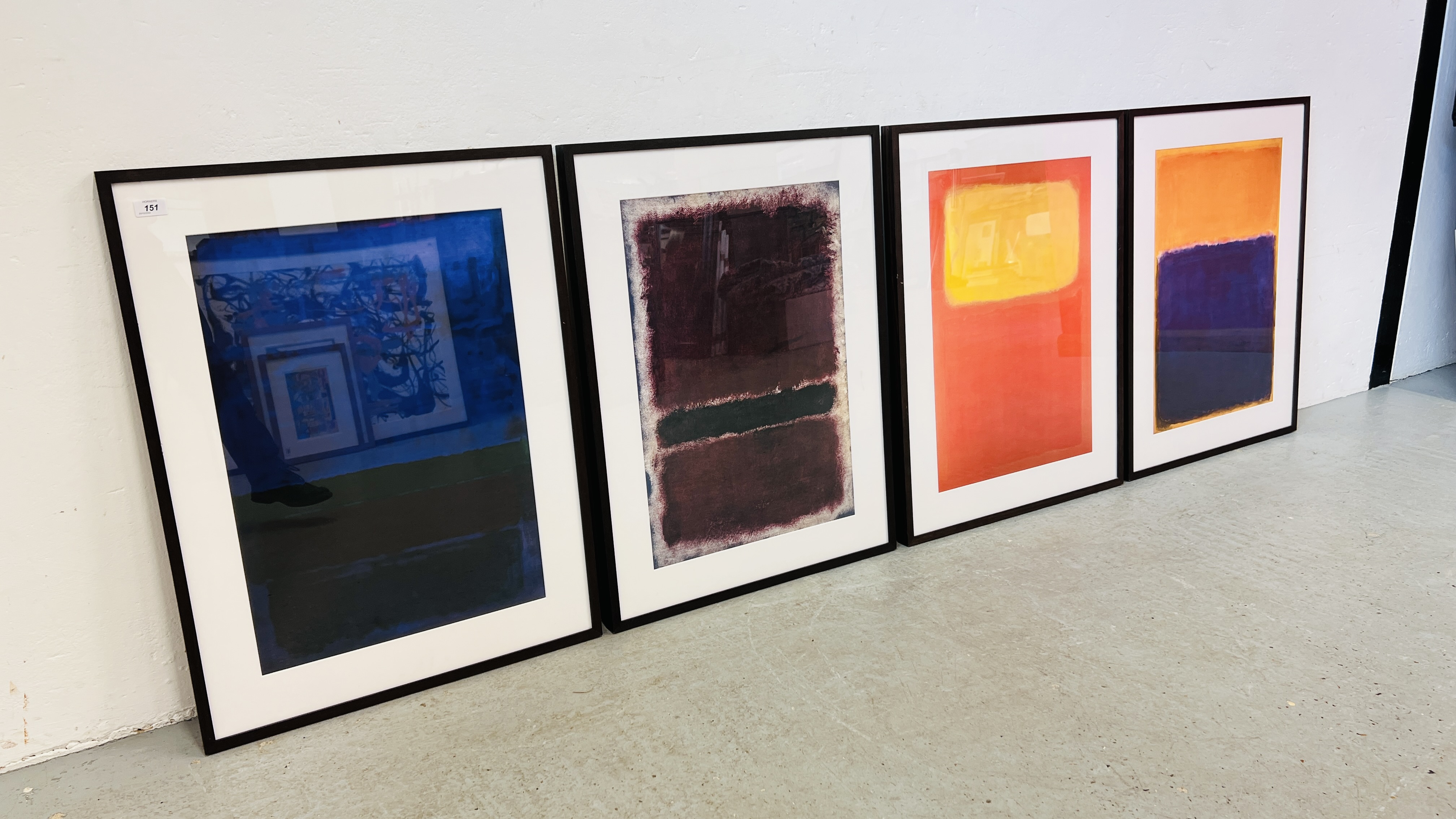 SET OF FOUR FRAMED MODERN ART ABSTRACT PRINTS (FRAMED W 62.5CM X H 83CM). - Image 6 of 6