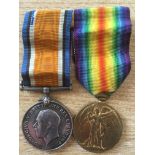 WW1 PAIR TO 202124 PTE. E.T.W. BLAND ESSEX R.