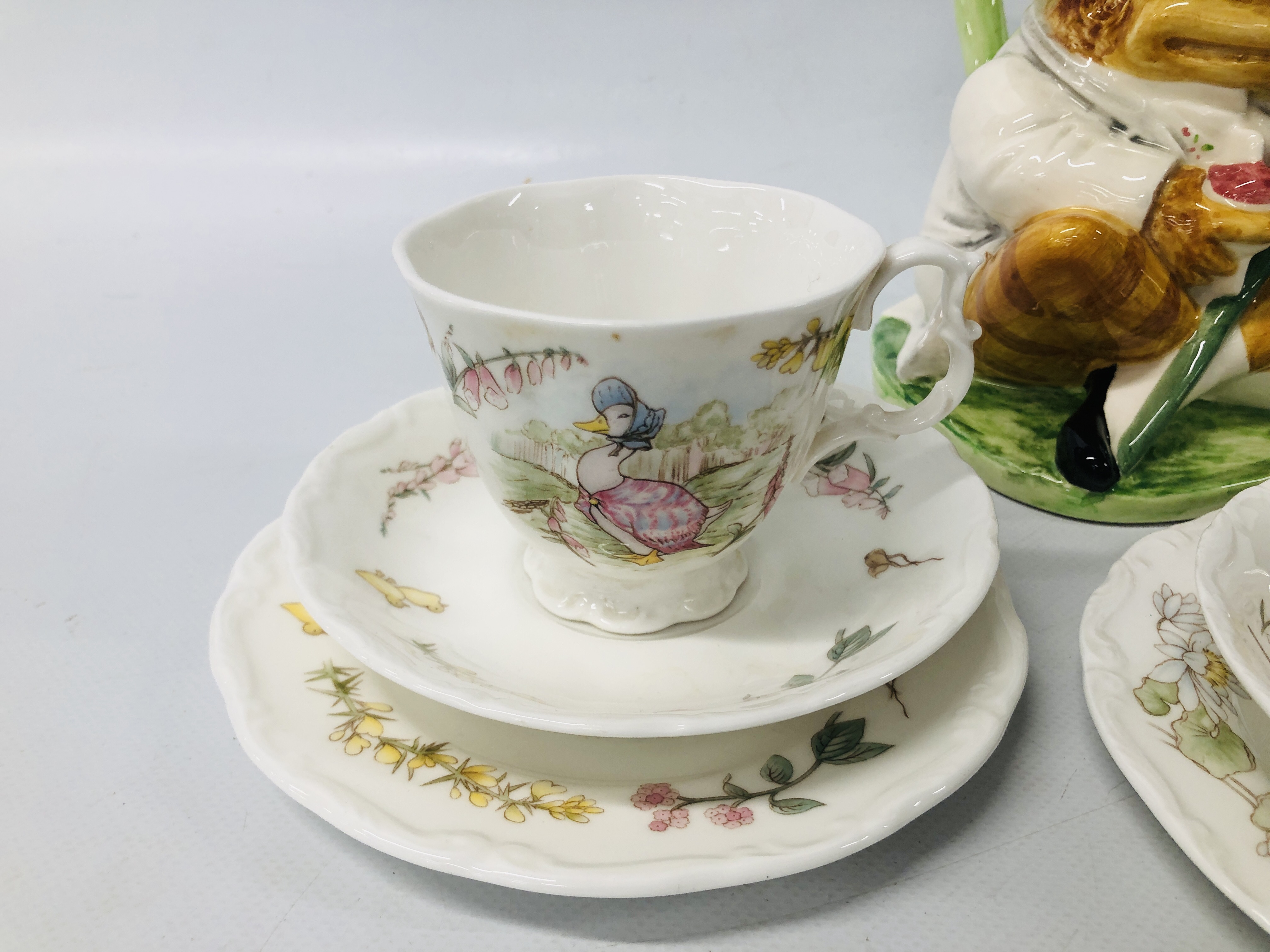 3 X ROYAL ALBERT BEATRIX POTTER TRIOS TO INCLUDE JEMIMA PUDDLE-DUCK, - Image 2 of 8