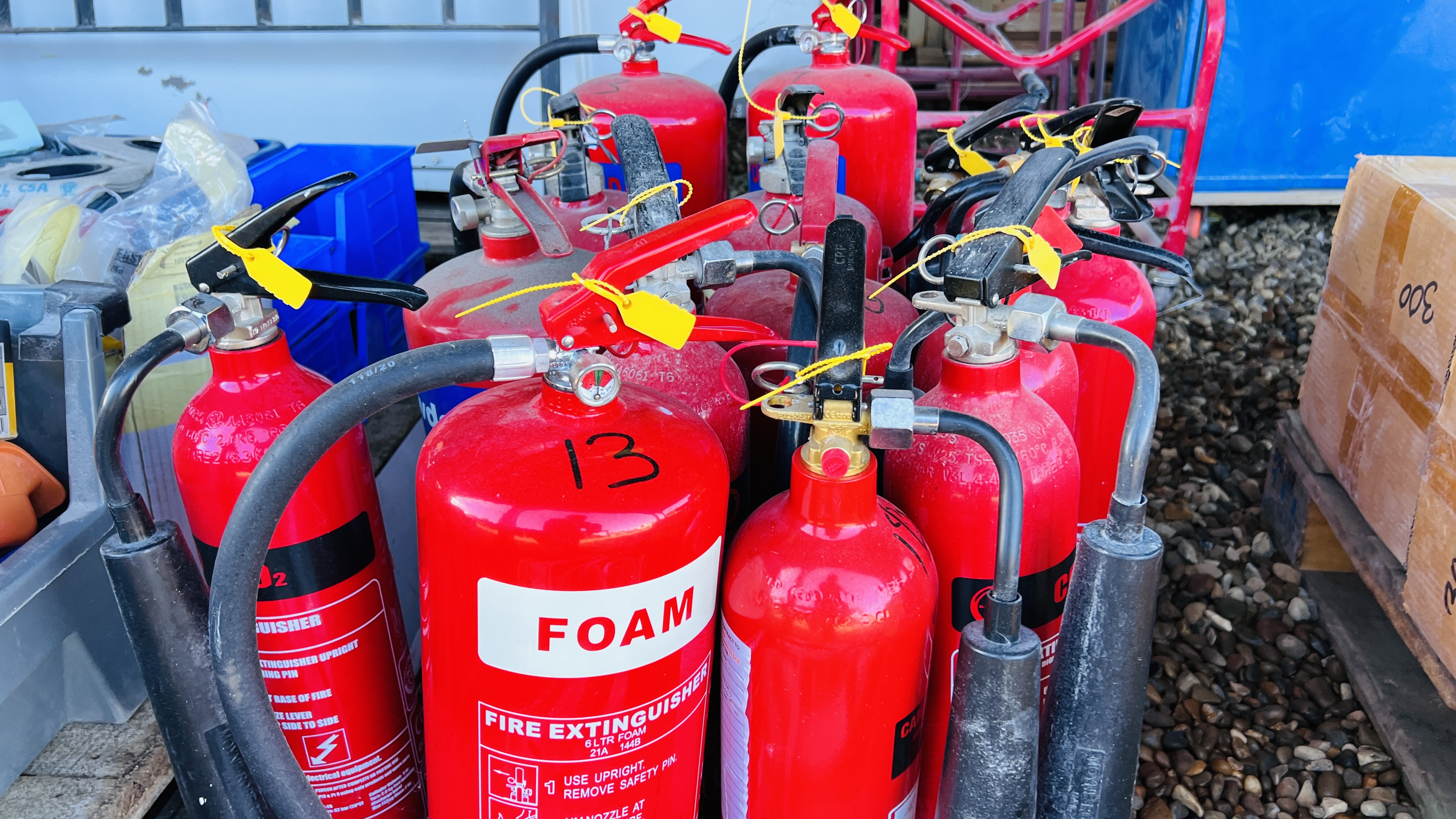 15 X VARIOUS FIRE EXTINGUISHERS TO INCLUDE Co2, - Image 2 of 3