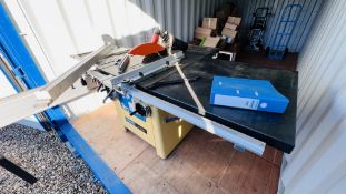 SCHEPPACH TS 4020 ULTIMATE CIRCULAR SAW BENCH WITH ACCESSORIES (PLEASE NOTE BUYER TO ARRANGE