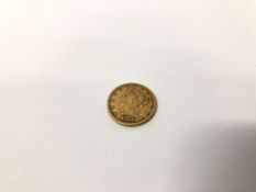 USA 5 DOLLAR 1886 LIBERTY GOLD COIN