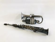 TWO VINTAGE MUSICAL INSTRUMENTS TO INCLUDE BESSON & CO.