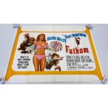 TWO ORIGINAL VINTAGE MOVIE ADVERTISING POSTERS TO INCLUDE "FATHON" AND BURT REYNOLDS IS "GATOR"
