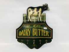 REPRODUCTION ADVERTISING DISPLAY "R. MILLER DAIRY BUTCHER".