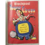 BINDER WITH A COLLECTION OF CIRCUS PROGRAMMES, BERTRAM MILLS, BILLY SMART ETC,