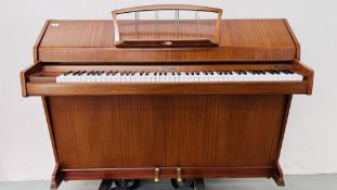 EAVESTAFF MINI PIANO "PIANETTE" UPRIGHT OVERSTRUNG PIANO AND MUSIC STOOL