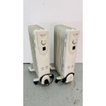 TWO ELECTRIC OIL FILLED RADIATORS - SOLD AS SEEN