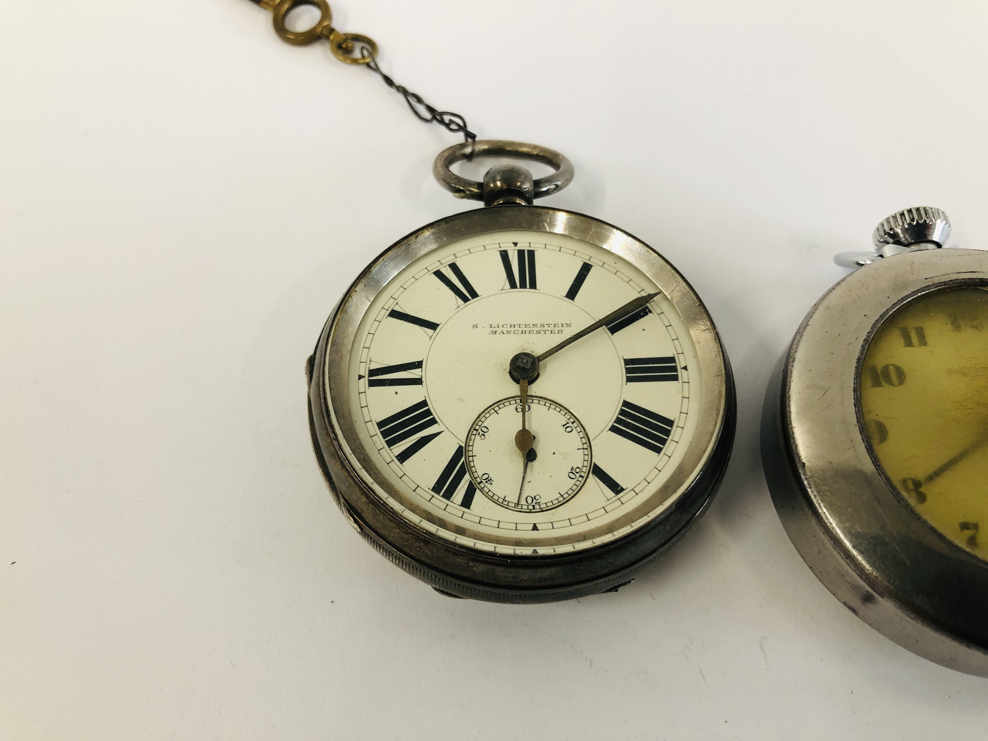 VINTAGE SILVER POCKET WATCH MARKED "S. - Image 2 of 6