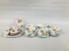"SHELLEY" WILD FLOWERS (13668) TEA AND COFFEE SET (39 PIECES)
