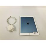 IPAD 6th GENERATION 32 GB MODEL MR7G2B/A, SN FX8JF8K AND CHARGER - SOLD AS SEEN.