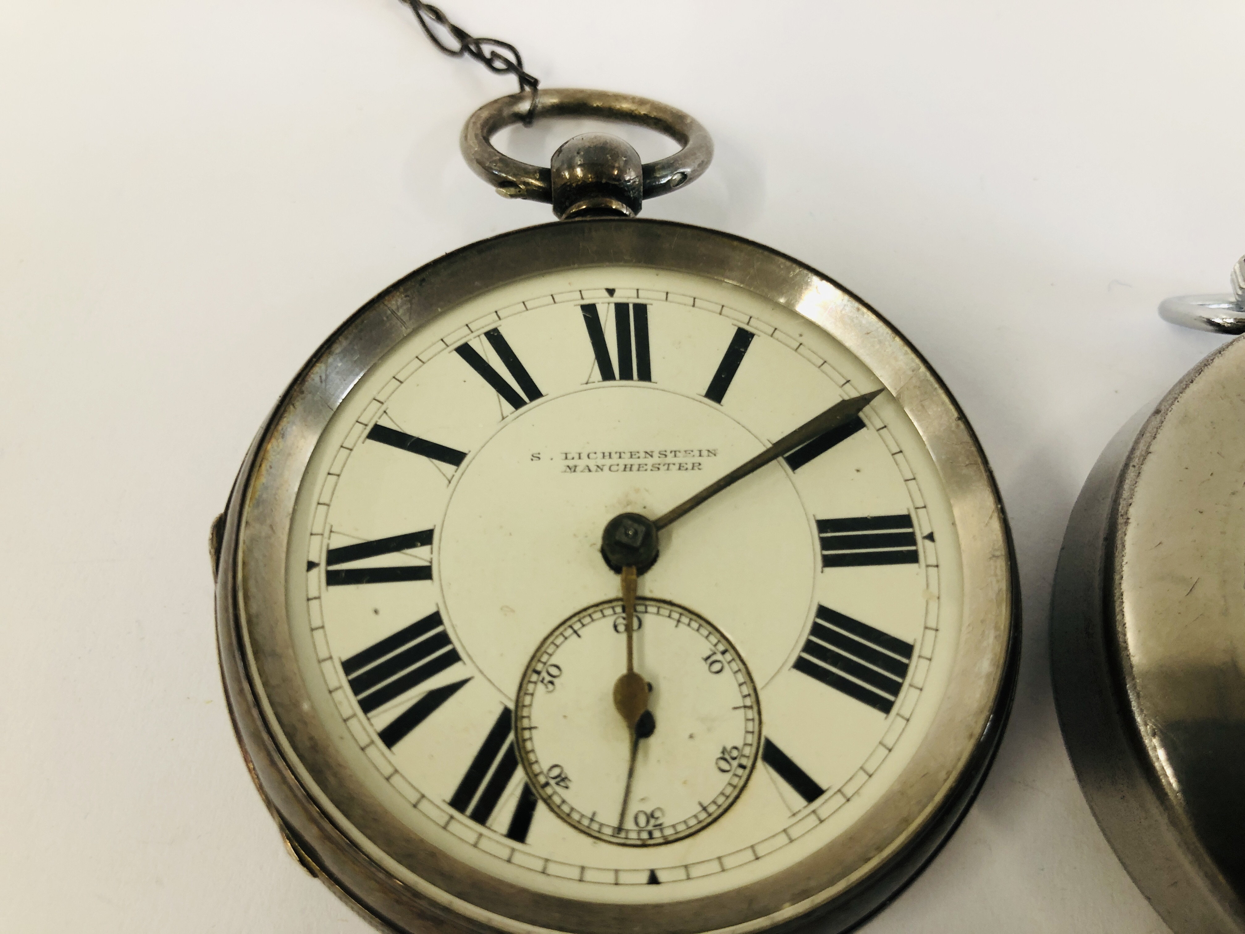 VINTAGE SILVER POCKET WATCH MARKED "S. - Image 3 of 6