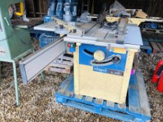 SCHEPPACH TS2500 TABLE SAW WITH ACCESSORIES - SOLD AS SEEN.