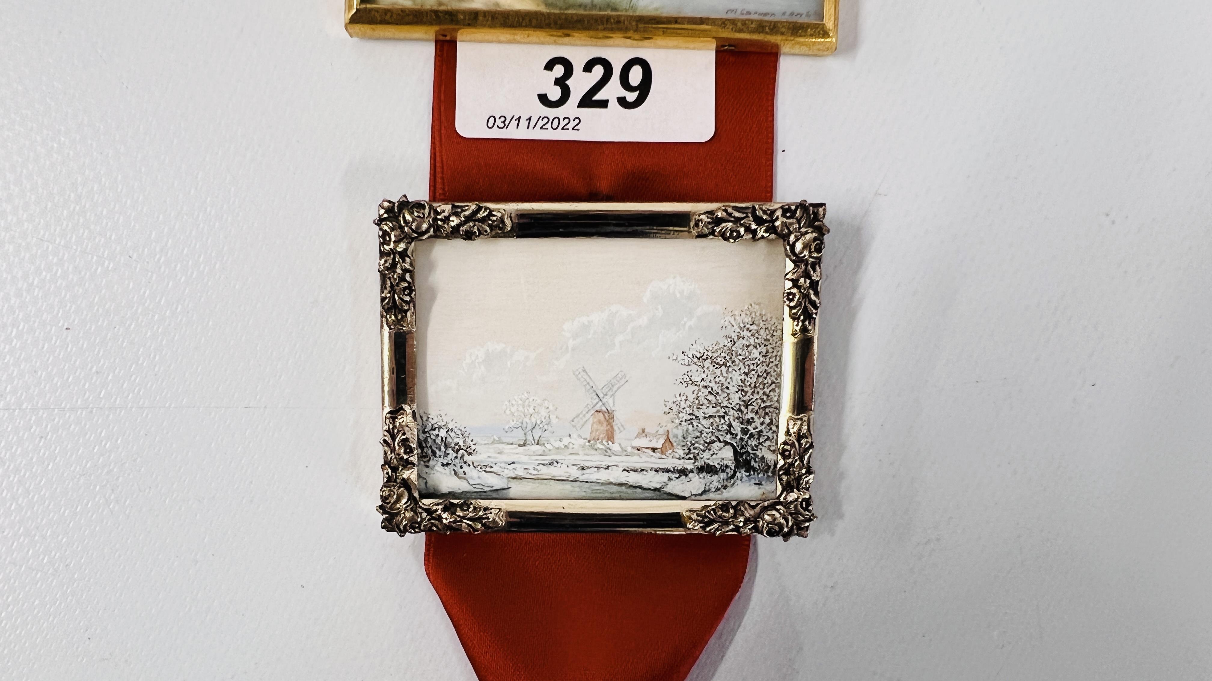 A COLLECTION OF 7 MINIATURE FRAMED PAINTINGS TO INCLUDE LOCAL SCENES, M CARVER, CYRIL B. - Image 3 of 10