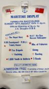 VINTAGE ADVERTISING POSTER OF LOCAL INTEREST "MARITIME DISPLAY" YARMOUTH RACECOURSE WIDTH 51CM.