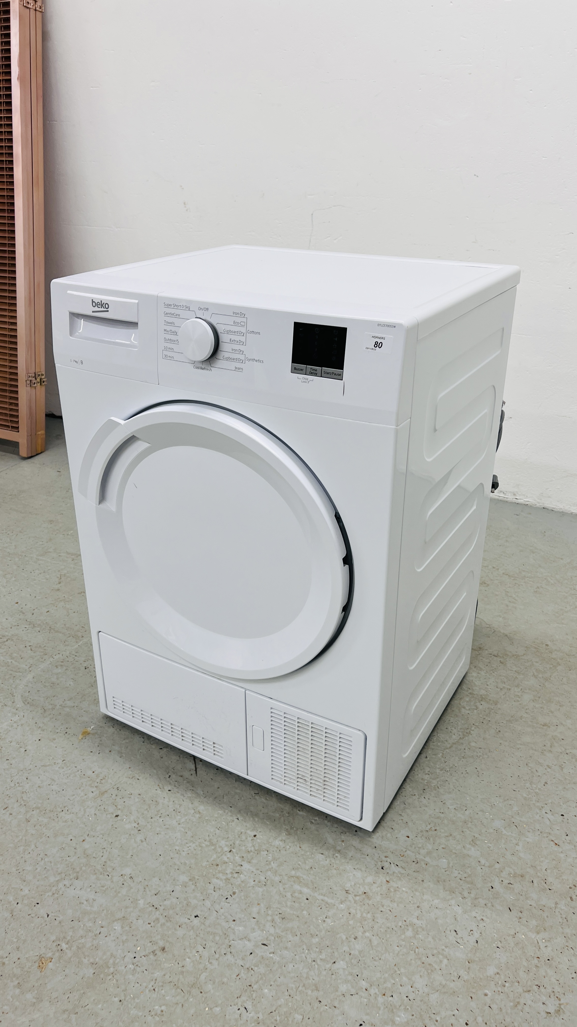A BEKO 7KG CONDENSER TUMBLE DRYER - SOLD AS SEEN - Image 6 of 7