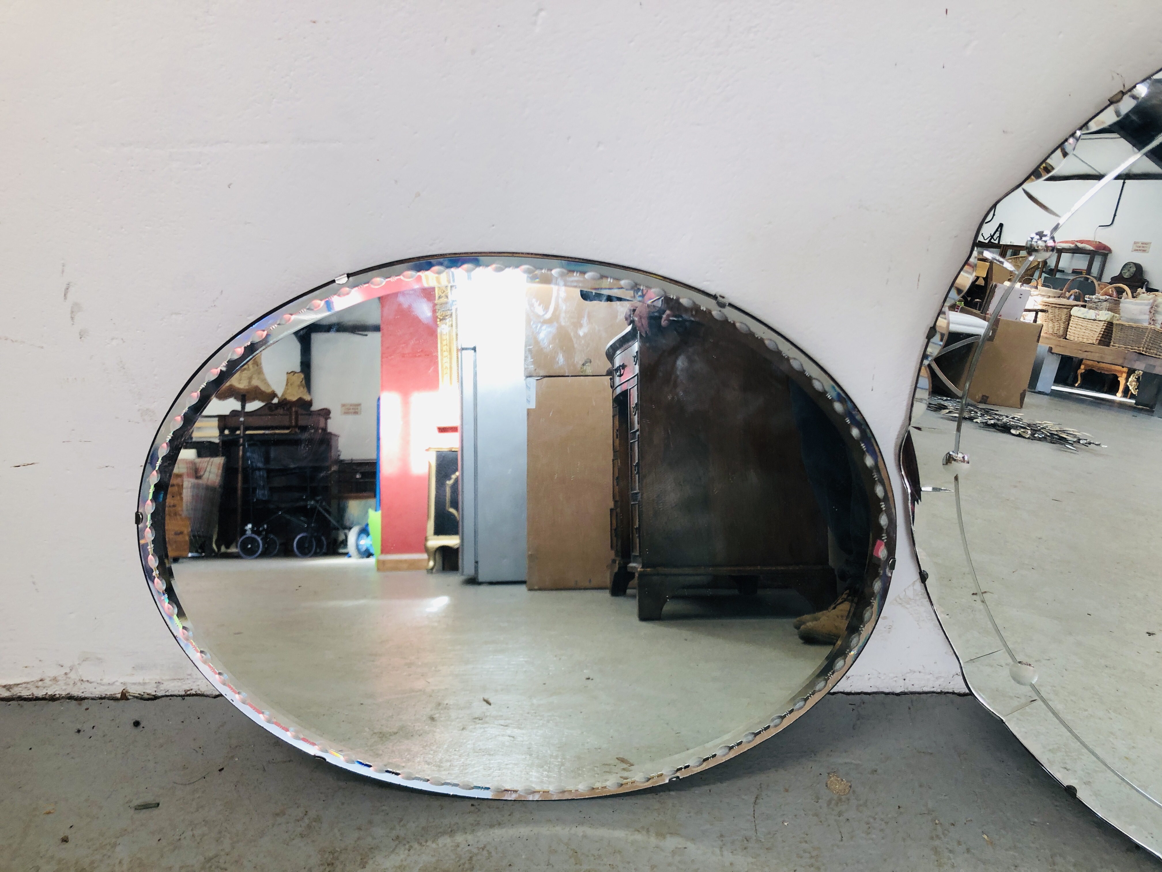 TWO 1960'S WALL MIRROR ALONG WITH A RECTANGULAR GILT FRAMED EXAMPLE - Image 3 of 4