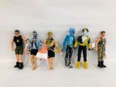 6 X ACTION MAN FIGURES (ALL HAVE BEEN PLAYED WITH BUT ARE COMPLETE SETS WITHOUT BOXES) TO INCLUDE