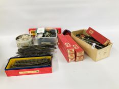 COLLECTION OF VARIOUS 00 GAUGE TRACK INCLUDING SOME BOXED HORNBY DUBLO AND ACCESSORIES.