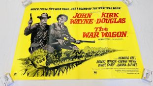 TWO VINTAGE ORIGINAL MOVIE ADVERTISING POSTERS TO INCLUDE JOHN WAYNE AND KIRK DOUGLAS "THE WAR