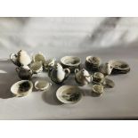 COLLECTION OF EGG SHELL ORIENTAL TEA WARE INCLUDING CUPS, TEA POT, PLATES ETC.