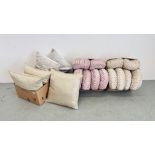 THREE BOXES OF ASSORTED DESIGNER CUSHIONS