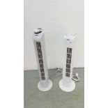 TWO IGENIX TOWER FAN HEATERS - SOLD AS SEEN.