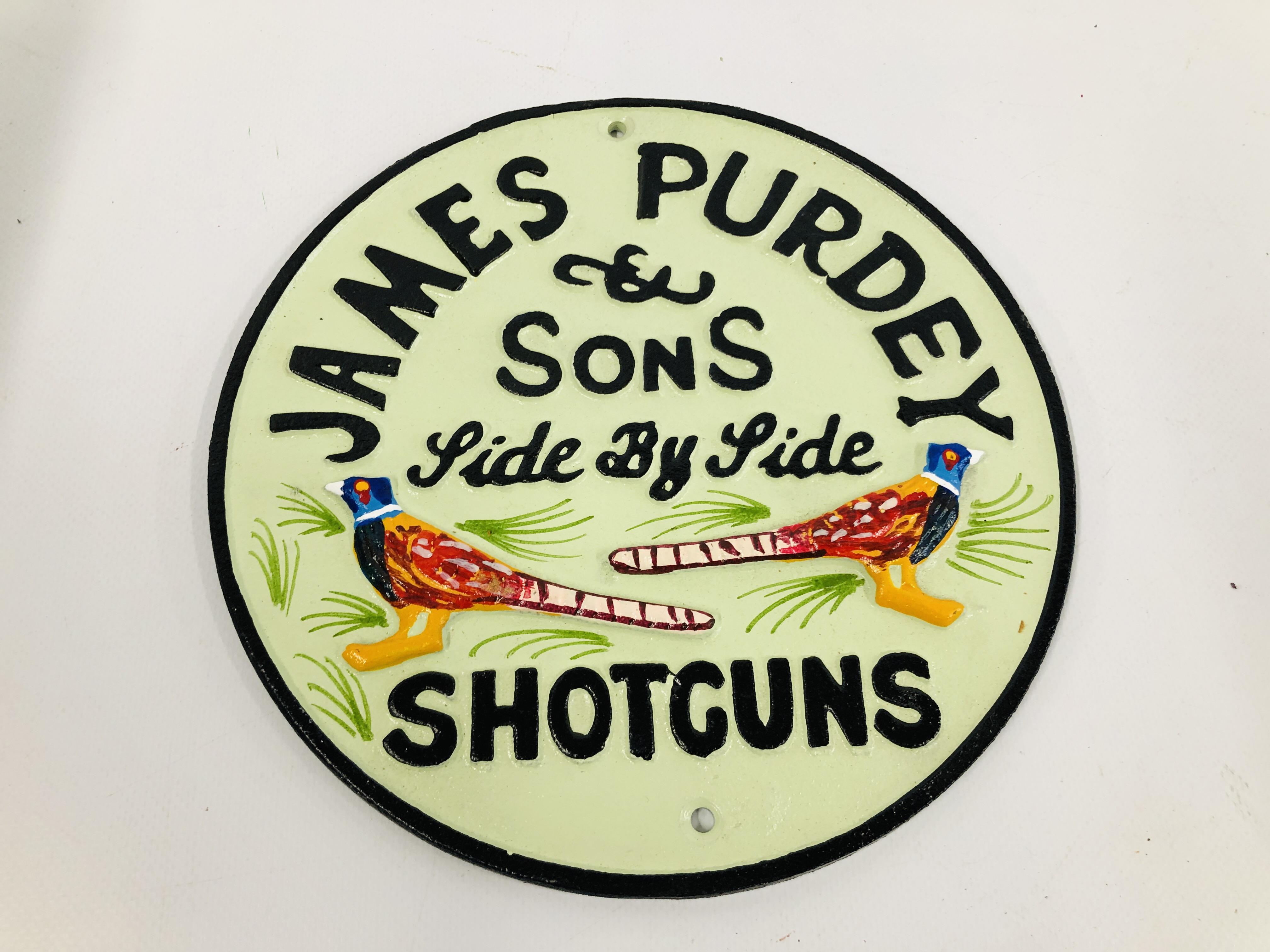 (R) JAMES PURDEY PLAQUE