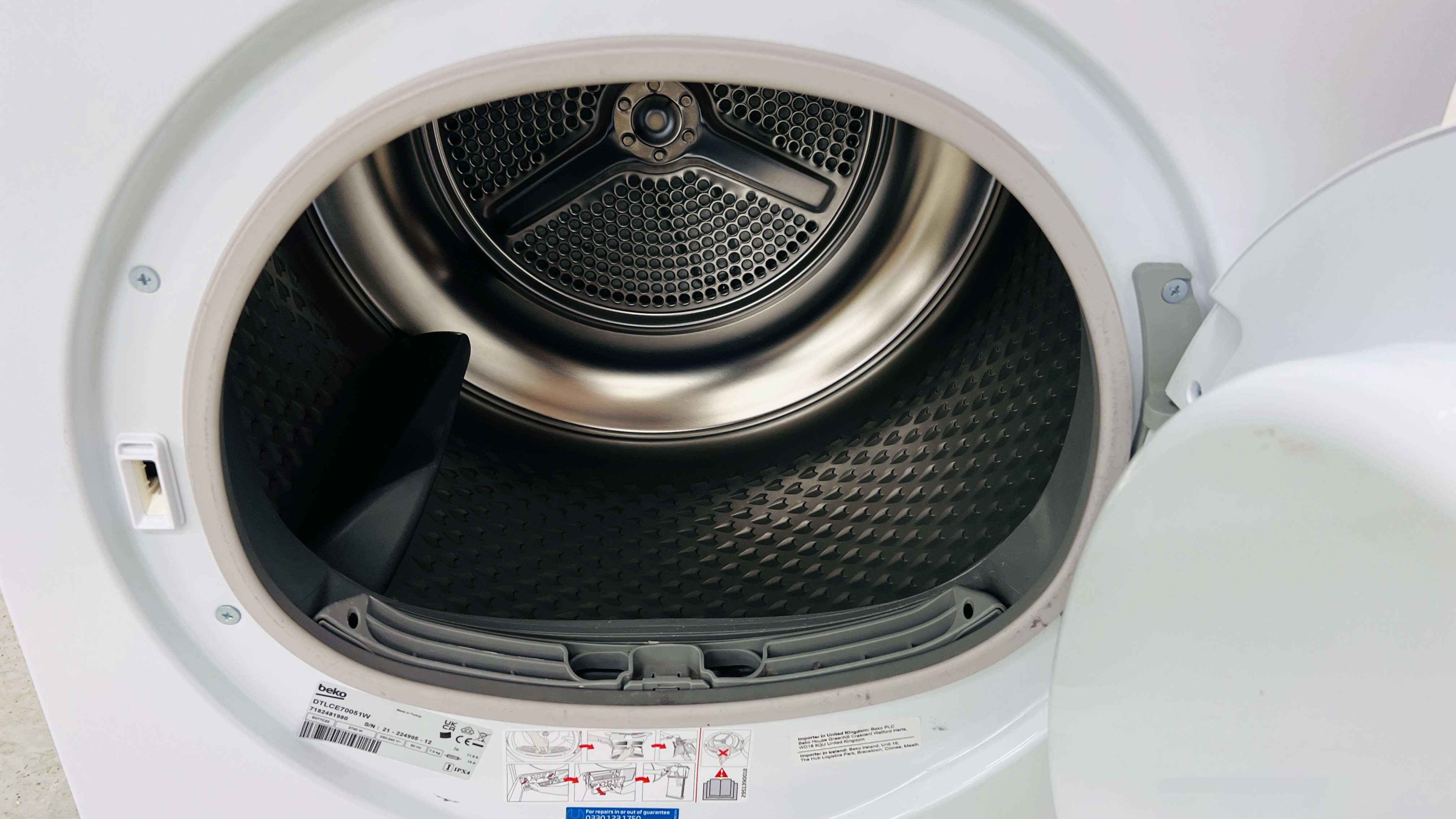 A BEKO 7KG CONDENSER TUMBLE DRYER - SOLD AS SEEN - Image 7 of 7