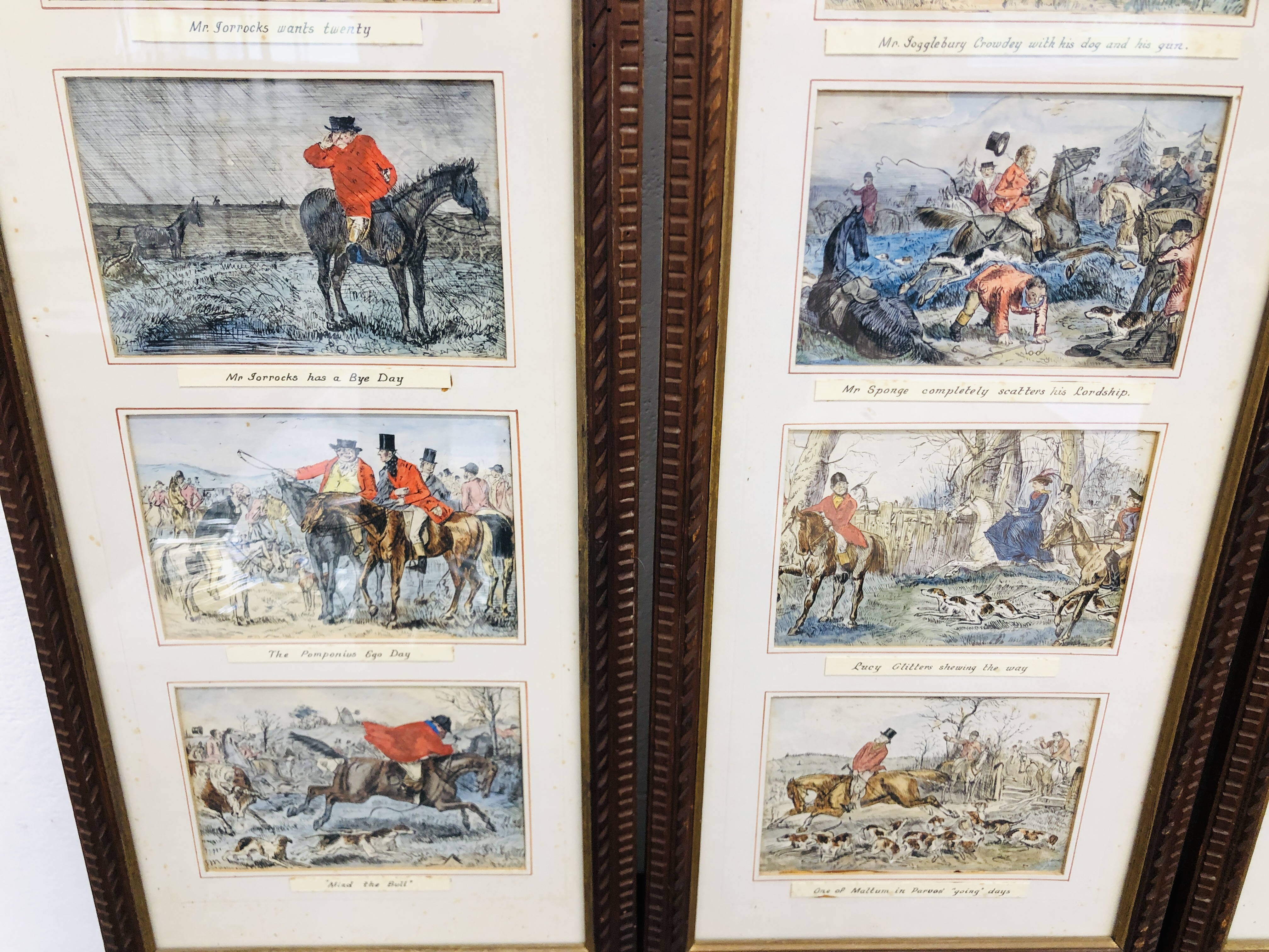 AFTER JOHN LEECH: 24 C19th INK AND WATERCOLOUR DRAWINGS OF HUNTING AND SHOOTING CARTOONS, - Image 4 of 7