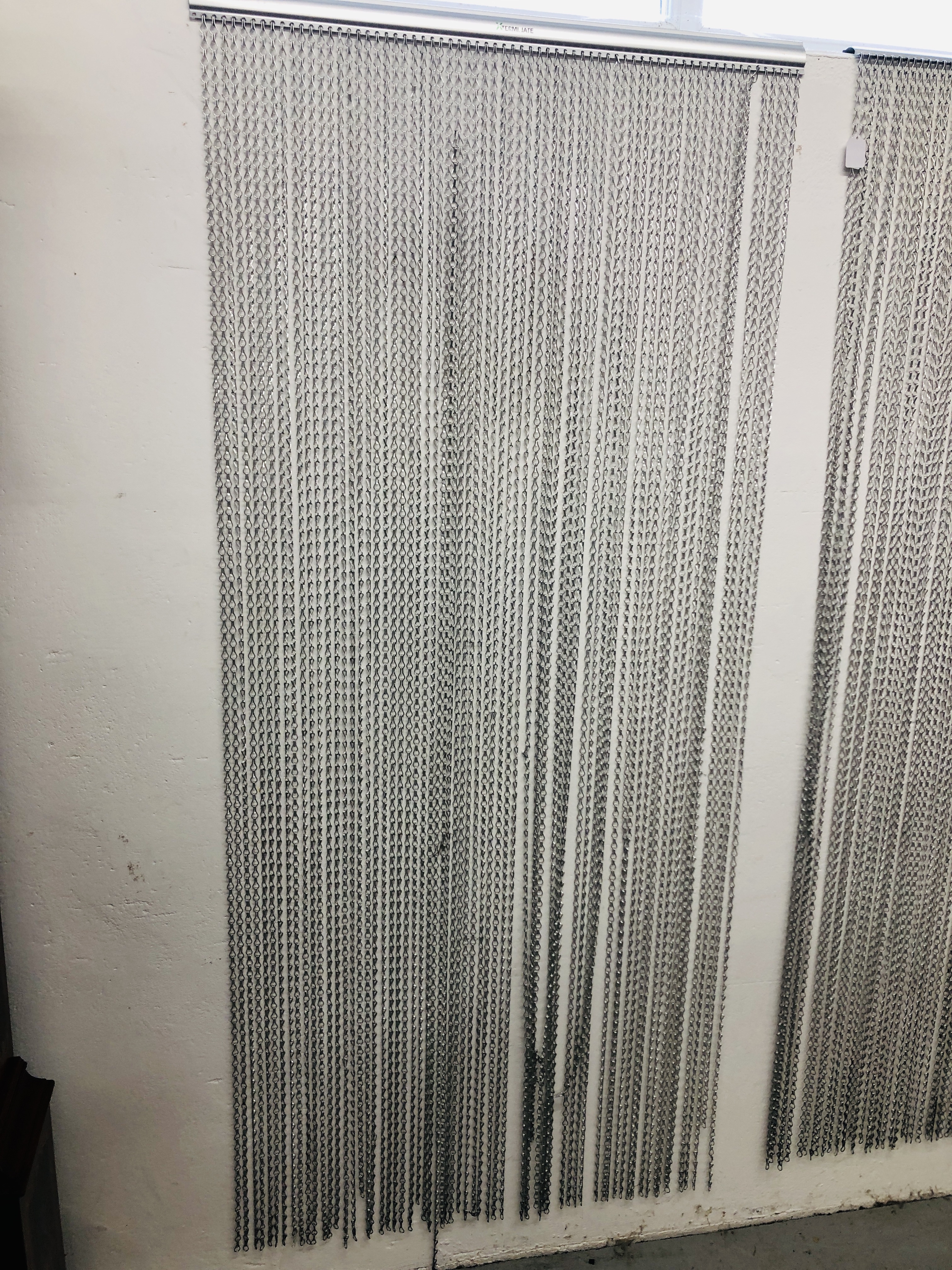 TWO XTERMINATE SILVER FINISHED FLY SCREENS, W 90CM. - Image 2 of 3