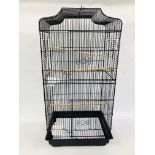 AN AS NEW BUDGIE CAGE WITH ACCESSORIES