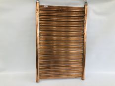 A HEAVY COPPER RADIATOR (103 X 65CM.