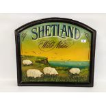 REPRODUCTION ADVERTISING DISPLAY "SHETLAND WILD NATURE".