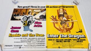 TWO VINTAGE ORIGINAL MOVIE ADVERTISING POSTERS TO INCLUDE SPLIT EXAMPLES I START COUNTING AND