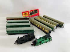 COLLECTION OF 8 HORNBY 00 GAUGE CARRIDGES INCLUDING TIN PLATE ALONG WITH 2 HORNBY 00 GAUGE