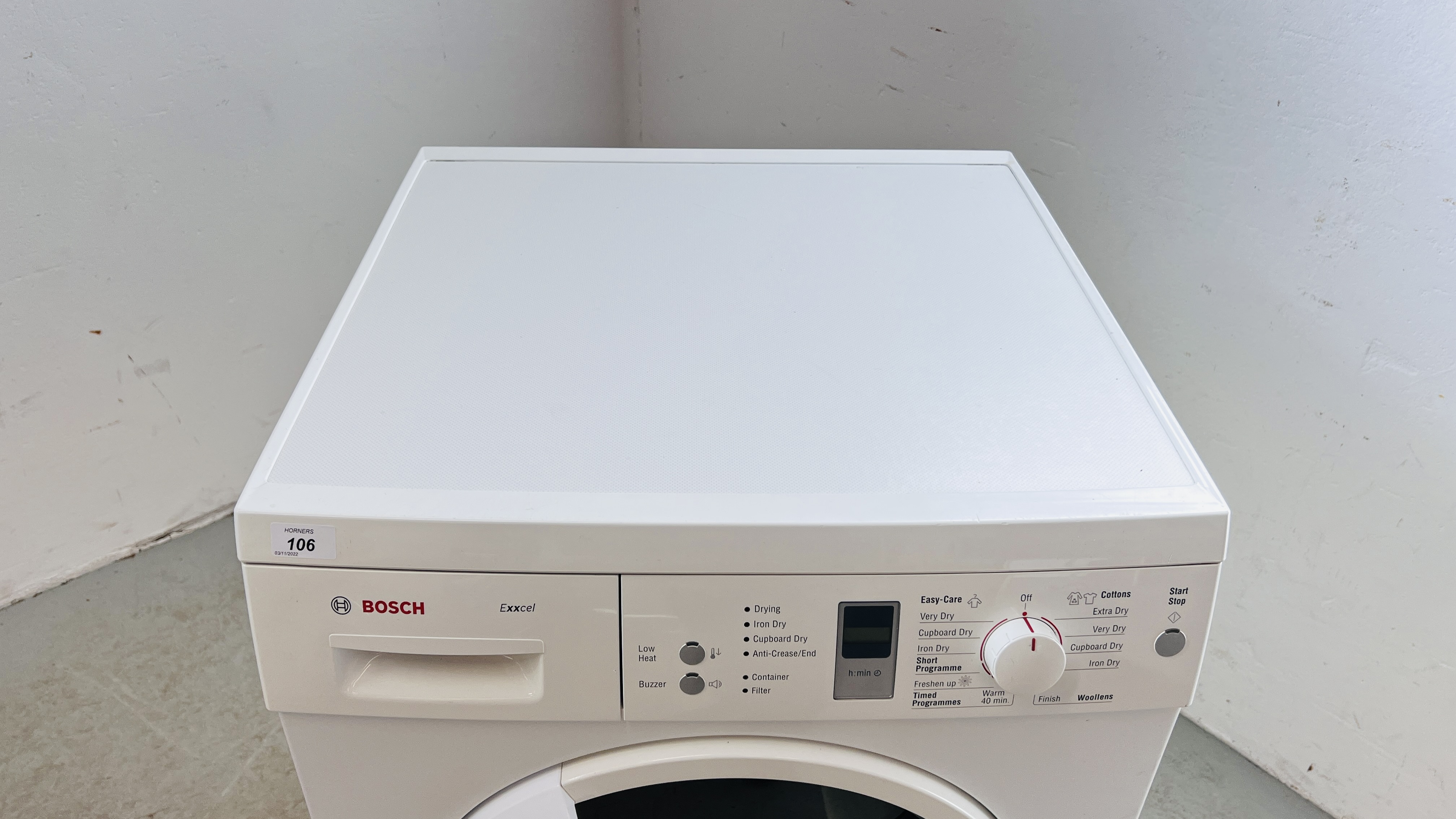 BOSCH EXXCEL CONDENSER TUMBLE DRYER - SOLD AS SEEN - Image 6 of 8